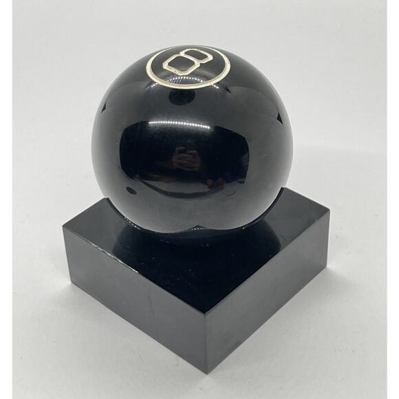 Vintage Bakelite 8 Ball Pool Paper Weight Decoration Mid century Modern - Picture 2 of 9
